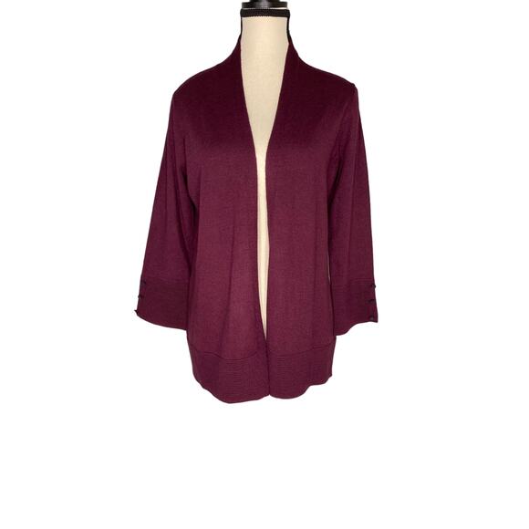 Volution Stitch Fix Women’s Burgundy Cardigan - Picture 1 of 8